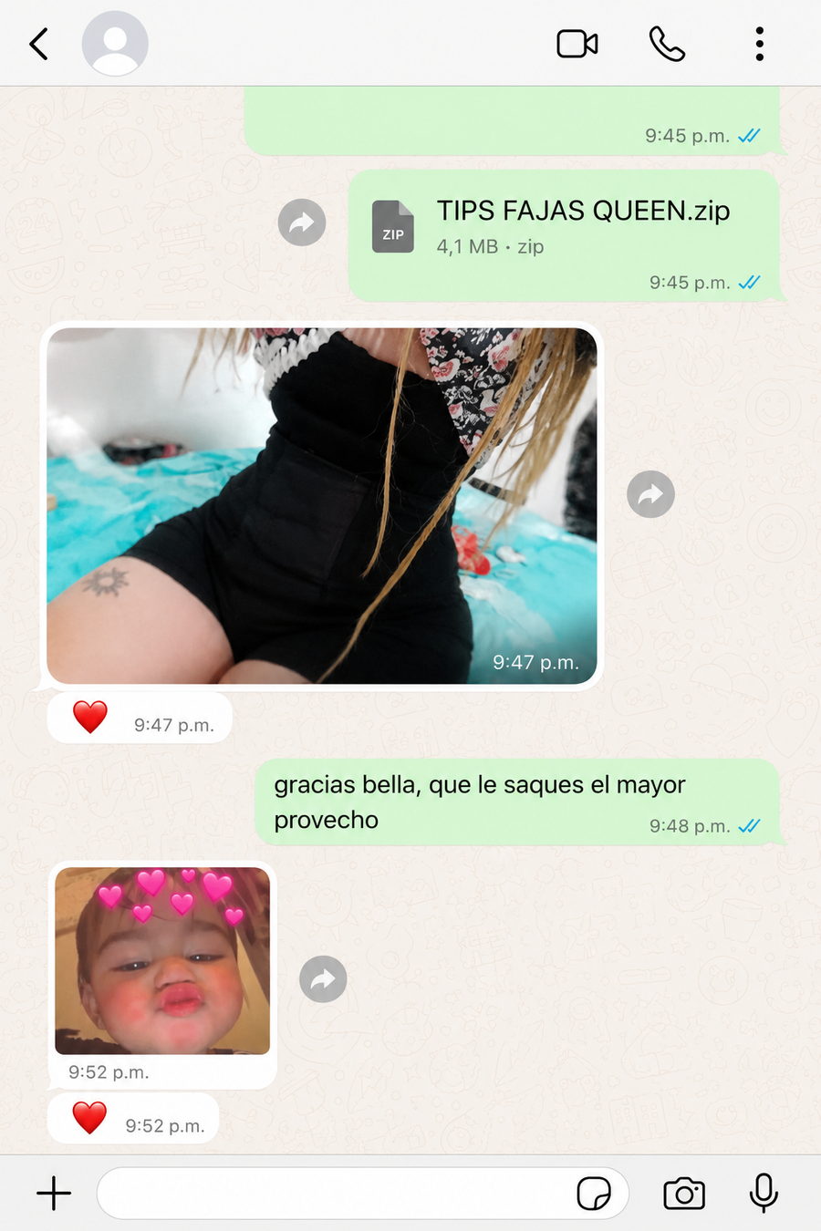 Captura de conversación por WhatsApp