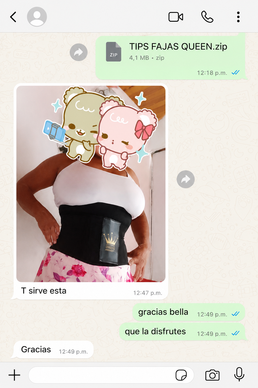 Captura de conversación por WhatsApp