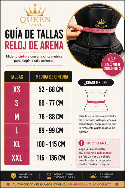 Faja reloj de arena Queen + Gel Reductor